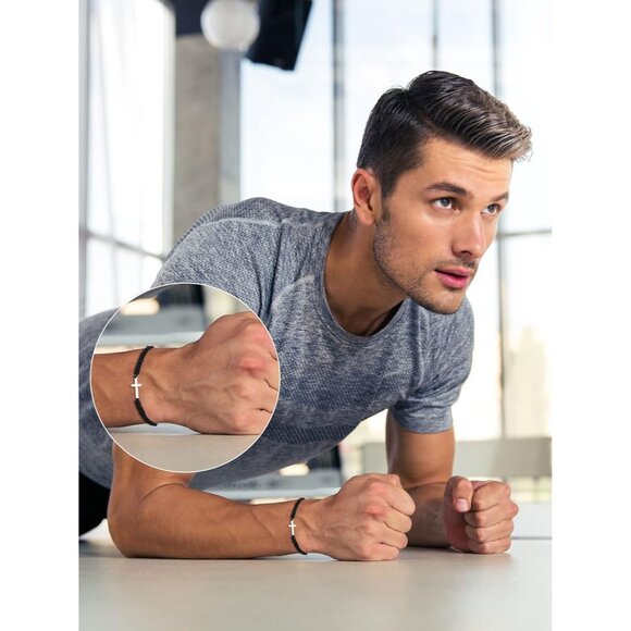 Christian Friendship Cross Bracelets Bulk 30 Pcs Multicolored Nylon Alloy Religi - Picture 5 of 6